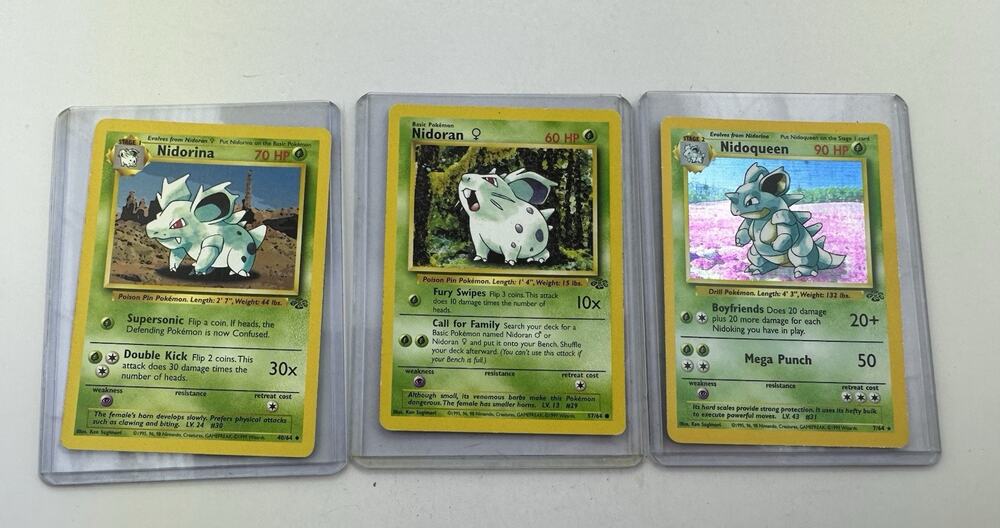 Pokémon TCG Nidoqueen Jungle 7/64 Holo Unlimited Holo Rare Evolution LP-MP